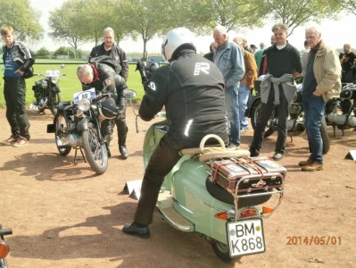 Tour am 1. Mai nach Dom Esch zur Oldtimer Motorrad Rallye