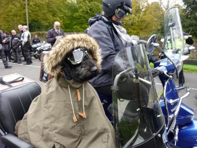 Motorradkorso zum Altenberger  Dom
